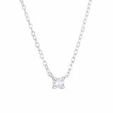 925 Silver Interlock Clavicle Necklace Big Heart Chain For Women
