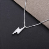 925 Silver Lightning Pendant Necklace for Women with Box Chain