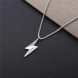925 Silver Lightning Pendant Necklace for Women with Box Chain