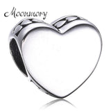 925 Silver Love Heart Bead Charms Bracelet Motherday's Gift