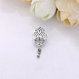 925 Silver Love You Lock Dangle Pendant Beads for Bracelet