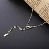 925 Silver Snake Dangle Zircon Necklace Animal CZ Pendant Long Jewelry