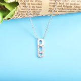 925 Silver Necklace Pendant Women Zircon Wedding Neck Chains