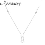 925 Silver Necklace Pendant Women Zircon Wedding Neck Chains