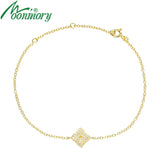925 Silver Pave Love Knot Bracelet Crystal Zircon Chain Jewelry