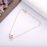 925 Silver Pave Love Knot Bracelet Crystal Zircon Chain Jewelry
