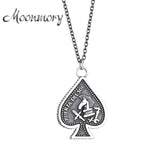 925 Silver Card Heart Pendant Necklace Vintage Style