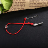 925 Silver Red Thread Bracelet Women CZ Crystal Stone Wrist Chain Jewelry