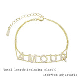 925 Silver French Love Bracelet For Women Christmas Amour