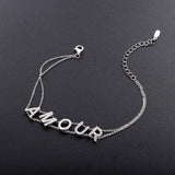 925 Silver French Love Bracelet For Women Christmas Amour