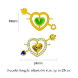925 Silver Love Heartbeat Bracelet For Women Fine Chain Rotatable Jewelry