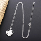 925 Silver Heart Necklace Pop Starfish Pattern Fine Chain