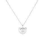 925 Silver Heart Necklace Pop Starfish Pattern Fine Chain