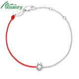 925 Silver CZ Red Wire Silver Bracelet For Women
