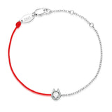 925 Silver CZ Red Wire Silver Bracelet For Women
