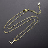 925 Silver Letter K J S Pendant Necklace Crystal