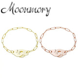 925 Silver Handcuff Link Bracelet for Women Gift