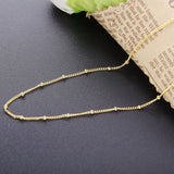 925 Silver Small Beads Snake Chain Necklace Punk Rock Long Link Collar