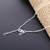 925 Silver Small Beads Snake Chain Necklace Punk Rock Long Link Collar