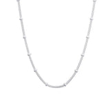 925 Silver Small Beads Snake Chain Necklace Punk Rock Long Link Collar