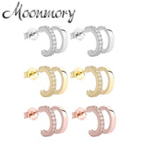 925 Silver Half Round Piercing Earring For Women