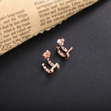 925 Silver Half Round Piercing Earring For Women