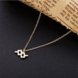 925 Silver Zodiac Necklaces with Zircon Stones