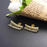 925 Silver Zircon Tassel Earrings for Women Piercing Dangler Jewelry