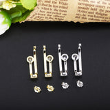 925 Silver Zircon Piercing Earrings Romantic Jewelry