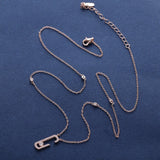 925 Silver Crystal Zircon Jewelry Quartz Pendant Necklace Chain