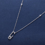 925 Silver Crystal Zircon Jewelry Quartz Pendant Necklace Chain