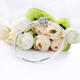 925 Silver Snowflake Clasp Bangle Firework Bracelet