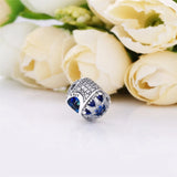 925 Silver Snowflake Charms with CZ - DIY Bracelet Making
