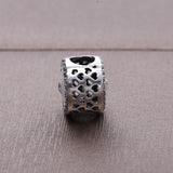 925 Silver Love Heart Charms Beads Bracelet Woman Diy Jewelry