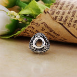 Crystalized Snowflakes Charm 925 Sterling Silver Bead With Clear Zircon