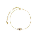 925 Silver Evil Eye Bracelet With CZ Zircon Charms