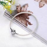 925 Silver Woven Bracelet with Clasp for Women - Christmas Gift
