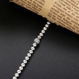 925 Silver Beads & Pave Bracelet Women Essence Charms Christmas Gift