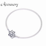 925 Silver Snowflake Star Bracelet Mesh DIY Beads