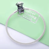 925 Silver Snowflake Star Bracelet Mesh DIY Beads