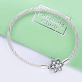 925 Silver Snowflake Star Bracelet Mesh DIY Beads