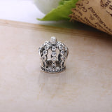 925 Sterling Silver Princess Crown Charm Bead for Bracelet DIY Jewelry