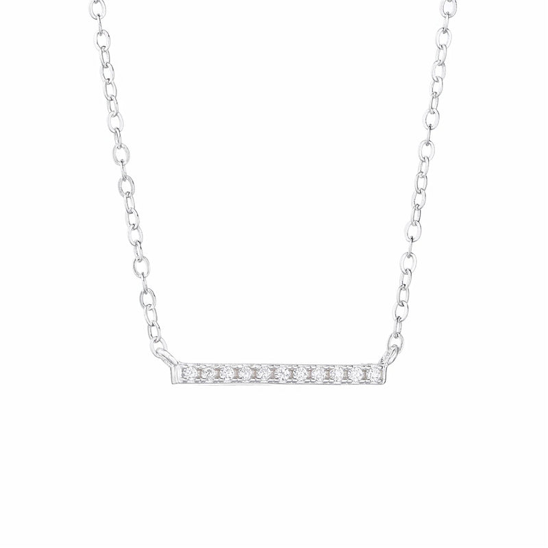 925 Silver Zircon CZ Charms Pendant Necklace For Women