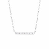 925 Silver Zircon CZ Charms Pendant Necklace For Women