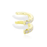 925 Silver Enamel Clips Earring Colorful Ear Cuff Women Party Jewelry