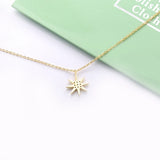 925 Silver Lightning Star Pendant Crystal Necklace for Women