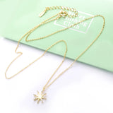 925 Silver Lightning Star Pendant Crystal Necklace for Women