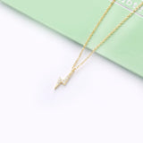 925 Silver Lightning Star Pendant Crystal Necklace for Women