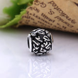 925 Sterling Silver Enamel Round Bead Charm for Bracelets European Jewelry