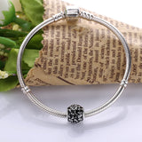 925 Sterling Silver Enamel Round Bead Charm for Bracelets European Jewelry